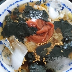 冷やし麦茶漬け